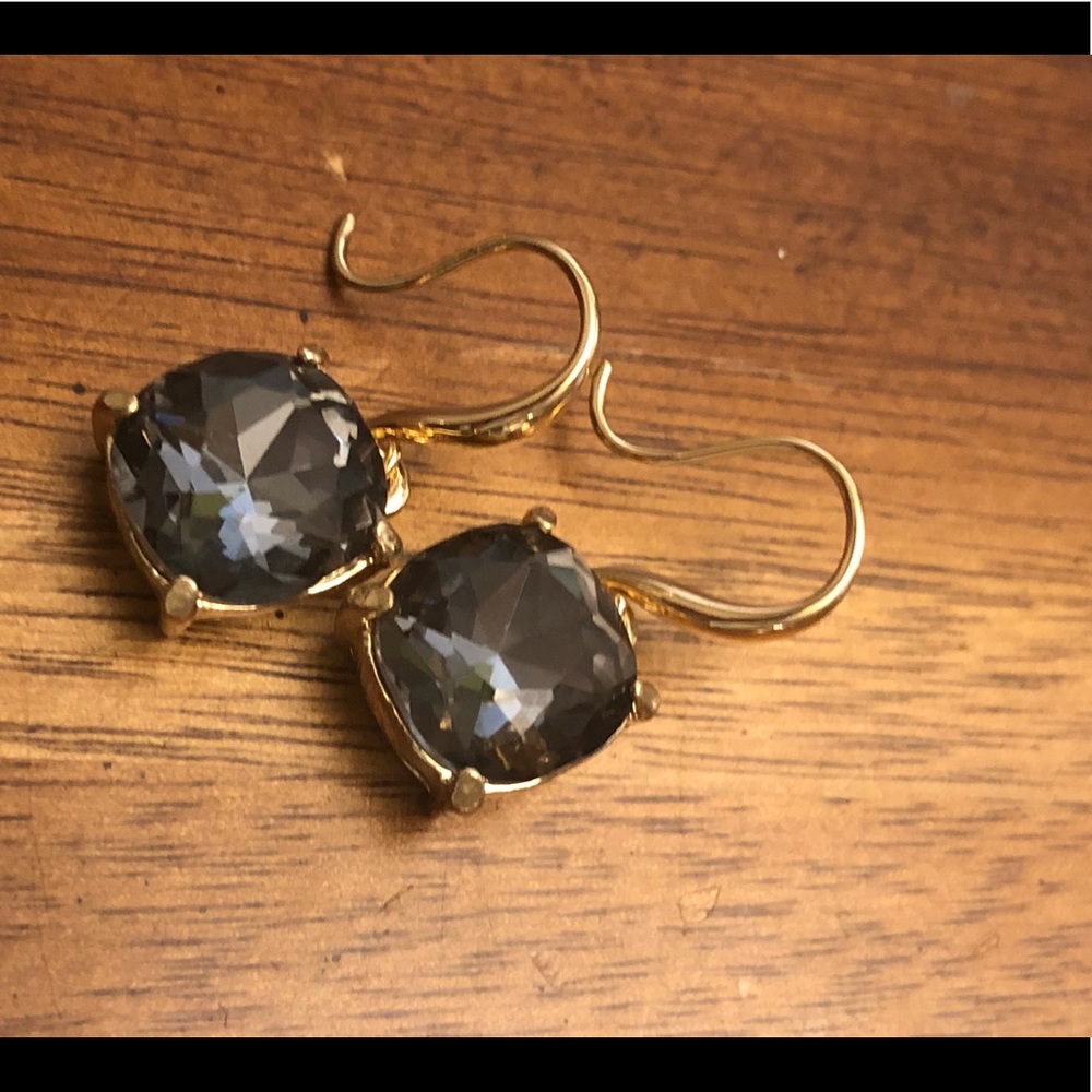 Smokey Gray 14K gold plated earrings